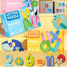 Load image into Gallery viewer, Kids Magnetic Stickers Puzzle Letters Numbers Fruits Dinosaur Animal Traffic Refrigerator Early Education Educational Toys