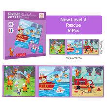 Load image into Gallery viewer, Portable Magnetic Puzzle Book Vehicle Ocean Dinosaur Jigsaw Montessori Early Education Travel Toy for Kids Age 3 4 5 6 7