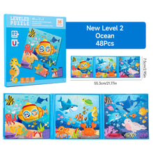 Load image into Gallery viewer, Portable Magnetic Puzzle Book Vehicle Ocean Dinosaur Jigsaw Montessori Early Education Travel Toy for Kids Age 3 4 5 6 7
