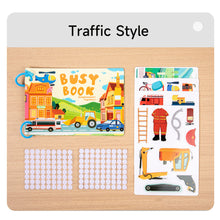 Load image into Gallery viewer, Kids Interactive Busy Book Animal Vehicle Sticker Matching Number Cognitive Early Education Activity Book