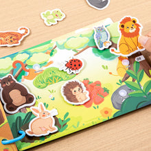 Load image into Gallery viewer, Kids Interactive Busy Book Animal Vehicle Sticker Matching Number Cognitive Early Education Activity Book