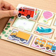 Load image into Gallery viewer, Kids Interactive Busy Book Animal Vehicle Sticker Matching Number Cognitive Early Education Activity Book