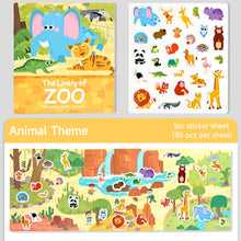 Load image into Gallery viewer, Kids Interactive Busy Book Animal Vehicle Sticker Matching Number Cognitive Early Education Activity Book