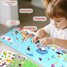 Load image into Gallery viewer, Kids Interactive Busy Book Animal Vehicle Sticker Matching Number Cognitive Early Education Activity Book