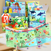 Load image into Gallery viewer, Kids Interactive Busy Book Animal Vehicle Sticker Matching Number Cognitive Early Education Activity Book