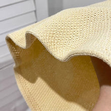 Load image into Gallery viewer, Women Linen Straw Regency Bonnet Hat Geometric Pattern Big Wide Brim Sun Hat Adjustable Lace Up Bow Beach Summer Outdoor Cap