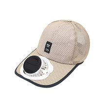 Load image into Gallery viewer, Solar Powered Baseball Cap with Fan USB Rechargeable Breathable Mesh Adjustable Sun Protection Cooling Hat Summer Outdoor Headwear