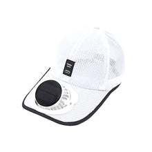 Load image into Gallery viewer, Solar Powered Baseball Cap with Fan USB Rechargeable Breathable Mesh Adjustable Sun Protection Cooling Hat Summer Outdoor Headwear