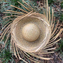 Load image into Gallery viewer, Hand Woven Straw Sun Hat Wide Brim UV Protection Lightweight Breathable Beach Hat Summer Seaside Travel Headwear