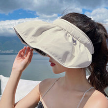 Load image into Gallery viewer, Women Foldable Wide Brim Sun Hat Adjustable UV Protection Breathable Roll-up Portable Outdoor Hiking Fishing Hat