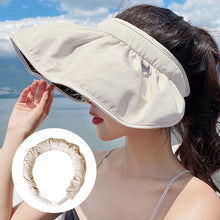 Load image into Gallery viewer, Women Foldable Wide Brim Sun Hat Adjustable UV Protection Breathable Roll-up Portable Outdoor Hiking Fishing Hat