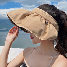 Load image into Gallery viewer, Women Foldable Wide Brim Sun Hat Adjustable UV Protection Breathable Roll-up Portable Outdoor Hiking Fishing Hat