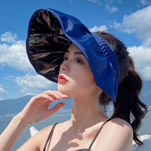 Load image into Gallery viewer, Women Foldable Wide Brim Sun Hat Adjustable UV Protection Breathable Roll-up Portable Outdoor Hiking Fishing Hat