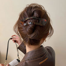 Load image into Gallery viewer, Korean Acetic Acid Leopard Long Hair Clip Spoon Spring Duckbill Clip Women Fashion Hair Accessories Headwear
