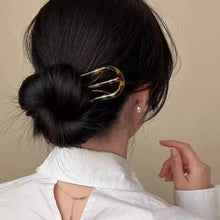 Load image into Gallery viewer, U-shaped Hair Stick Fork Wave Hairpin Simple Geometric Bun Maker Fashion Hairstyling Tools Women Hair Accessories