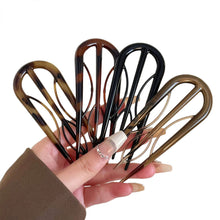 Load image into Gallery viewer, U-shaped Hair Stick Fork Wave Hairpin Simple Geometric Bun Maker Fashion Hairstyling Tools Women Hair Accessories