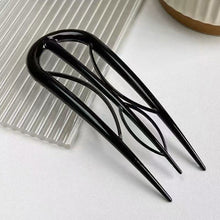 Load image into Gallery viewer, U-shaped Hair Stick Fork Wave Hairpin Simple Geometric Bun Maker Fashion Hairstyling Tools Women Hair Accessories