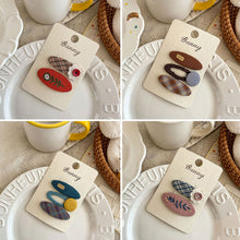 Load image into Gallery viewer, Girls Fabric Embroidery Flower Hair Clips Plaid Checkered Side Hairpins Cute Kids Autumn Winter Versatile Headwear