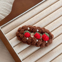Load image into Gallery viewer, Handmade Wool Crochet Cartoon Fruit Hair Clip Sweet Cute Autumn Winter Bangs Side Broken Hair BB Clip Versatile Hair Accessories