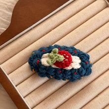 Load image into Gallery viewer, Handmade Wool Crochet Cartoon Fruit Hair Clip Sweet Cute Autumn Winter Bangs Side Broken Hair BB Clip Versatile Hair Accessories