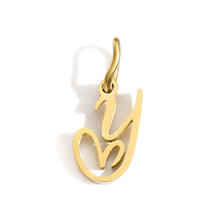 Load image into Gallery viewer, Gold Plated Heart Initial Alphabet Pendant A-Z Stainless Steel Custom Name DIY Jewelry Making Fashion Women Charm Gift