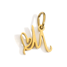 Load image into Gallery viewer, Gold Plated Heart Initial Alphabet Pendant A-Z Stainless Steel Custom Name DIY Jewelry Making Fashion Women Charm Gift
