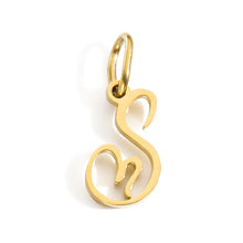 Load image into Gallery viewer, Gold Plated Heart Initial Alphabet Pendant A-Z Stainless Steel Custom Name DIY Jewelry Making Fashion Women Charm Gift