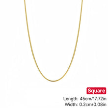 Load image into Gallery viewer, Titanium Steel Snake Chain Necklace Gold Silver Color Punk Hip Hop Long Neck Chain Fashion Jewelry Gift For Men Women