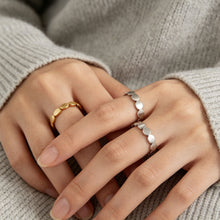 Load image into Gallery viewer, Minimalist Geometric Round Stainless Steel Rings Gold Color Couple Rings Fashion Wedding Party Jewelry Gifts For Men Women