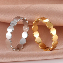 Load image into Gallery viewer, Minimalist Geometric Round Stainless Steel Rings Gold Color Couple Rings Fashion Wedding Party Jewelry Gifts For Men Women