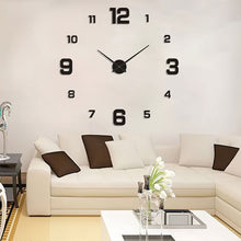 Load image into Gallery viewer, 40cm/90cm Large DIY Acrylic Wall Clock 3D Silent Frameless Wall Sticker for Living Room Bedroom Kitchen Office Home Decor Gift