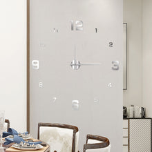 Load image into Gallery viewer, 40cm/90cm Large DIY Acrylic Wall Clock 3D Silent Frameless Wall Sticker for Living Room Bedroom Kitchen Office Home Decor Gift