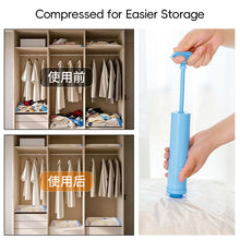 Load image into Gallery viewer, Heavy Duty Vacuum Storage Bags Hand Pump Large Transparent Clothes Quilt Compression Bags for Home Travel Space Saver Organizer