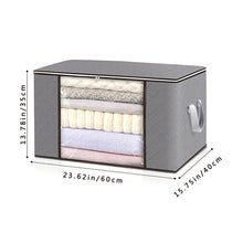 Load image into Gallery viewer, Thickened Fabric Storage Bag with Clear Window Large Capacity Clothes Quilt Organizer for Moving and Home Moisture-Proof Packing Bag