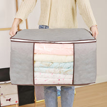 Load image into Gallery viewer, Thickened Fabric Storage Bag with Clear Window Large Capacity Clothes Quilt Organizer for Moving and Home Moisture-Proof Packing Bag
