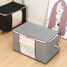 Load image into Gallery viewer, Thickened Fabric Storage Bag with Clear Window Large Capacity Clothes Quilt Organizer for Moving and Home Moisture-Proof Packing Bag