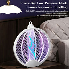 Load image into Gallery viewer, Foldable USB Rechargeable Electric Mosquito Swatter with UV Mosquito Attracting Light Household Mosquito Killer