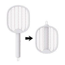 Load image into Gallery viewer, 3 In 1 Foldable Built-in Battery USB Rechargeable Electric Mosquito Swatter Three Layer Protective Net Household