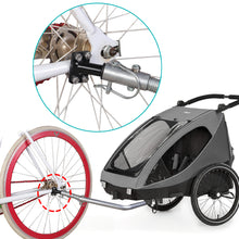 Load image into Gallery viewer, Bike Trailer Coupler With Buckle Durable Metal Practical Bicycle Attachment Hitch Angled Elbow Towing Head Mounting Adapter