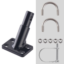 Load image into Gallery viewer, Bike Trailer Coupler With Buckle Durable Metal Practical Bicycle Attachment Hitch Angled Elbow Towing Head Mounting Adapter