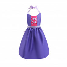 Load image into Gallery viewer, Girls Princess Style Art Smock Apron Fairy Tale Print Adjustable Hanging Neck & Tie Back Washable Child Painting Apron for Toddler Kids