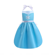Load image into Gallery viewer, Girls Princess Style Art Smock Apron Fairy Tale Print Adjustable Hanging Neck & Tie Back Washable Child Painting Apron for Toddler Kids