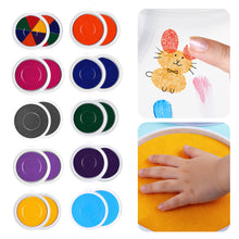 Load image into Gallery viewer, Color Ink Pad Finger Painting for Kids Washable Fingerprint Craft Kit Safe Water Based Ink Pad Toddler Art Supplies Kindergarten DIY Gift