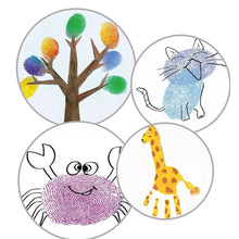 Load image into Gallery viewer, Color Ink Pad Finger Painting for Kids Washable Fingerprint Craft Kit Safe Water Based Ink Pad Toddler Art Supplies Kindergarten DIY Gift