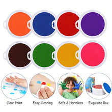 Load image into Gallery viewer, Color Ink Pad Finger Painting for Kids Washable Fingerprint Craft Kit Safe Water Based Ink Pad Toddler Art Supplies Kindergarten DIY Gift