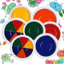 Load image into Gallery viewer, Color Ink Pad Finger Painting for Kids Washable Fingerprint Craft Kit Safe Water Based Ink Pad Toddler Art Supplies Kindergarten DIY Gift