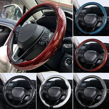 Load image into Gallery viewer, Universal Carbon Fiber Car Steering Wheel Cover Breathable Anti-Slip Protective Cover for Cars Trucks SUV Grip Sweat Resistant