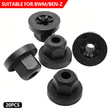 Load image into Gallery viewer, 20Pcs Car Exterior Body Nut Flange Clips Nylon Flange Nut 10mm Hex Fit for BMW Mercedes 0039900251 16131176747