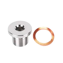 Load image into Gallery viewer, Universal Car Oxygen O2 Sensor Adapter Stepped Mounting Plug M18x1.5 Thread w/Copper Washer Stainless Steel for Exhaust System Fit