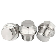 Load image into Gallery viewer, Universal Auto Parts Stainless Steel Oxygen Sensor Nut Weld Bung Plug Kit M18x1.5 O2 Sensor Adapter Curve Notched Nut Bung